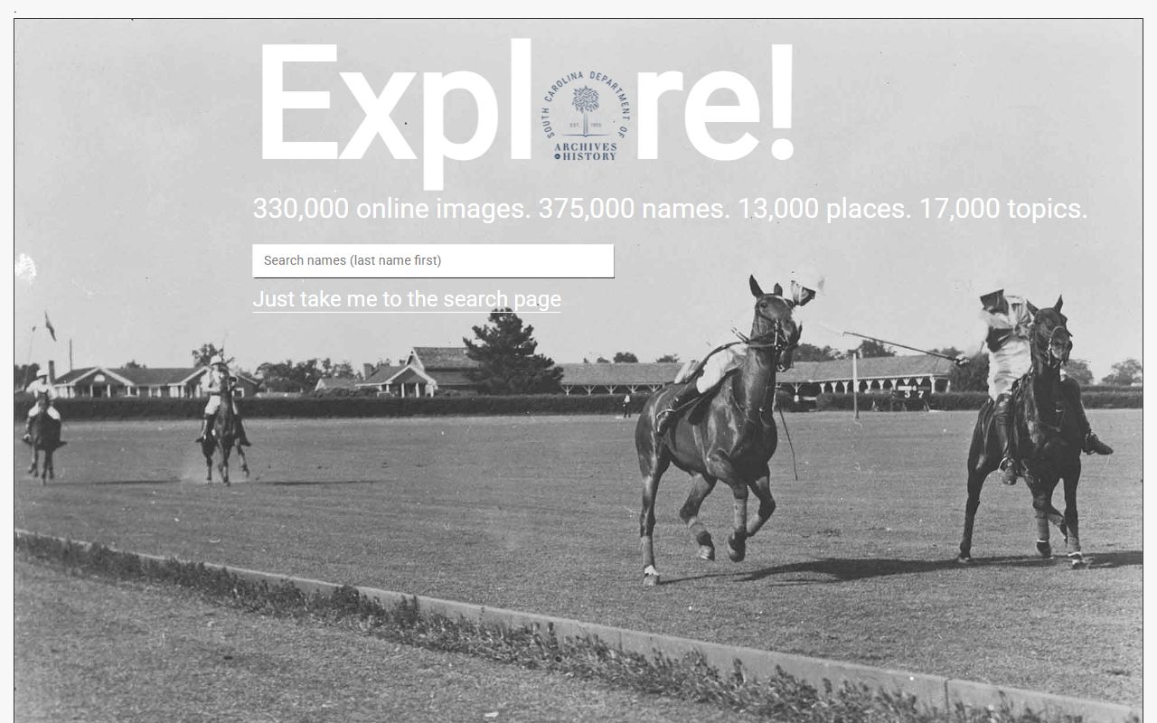 South Carolina Archives Online Records Index search interface for genealogy